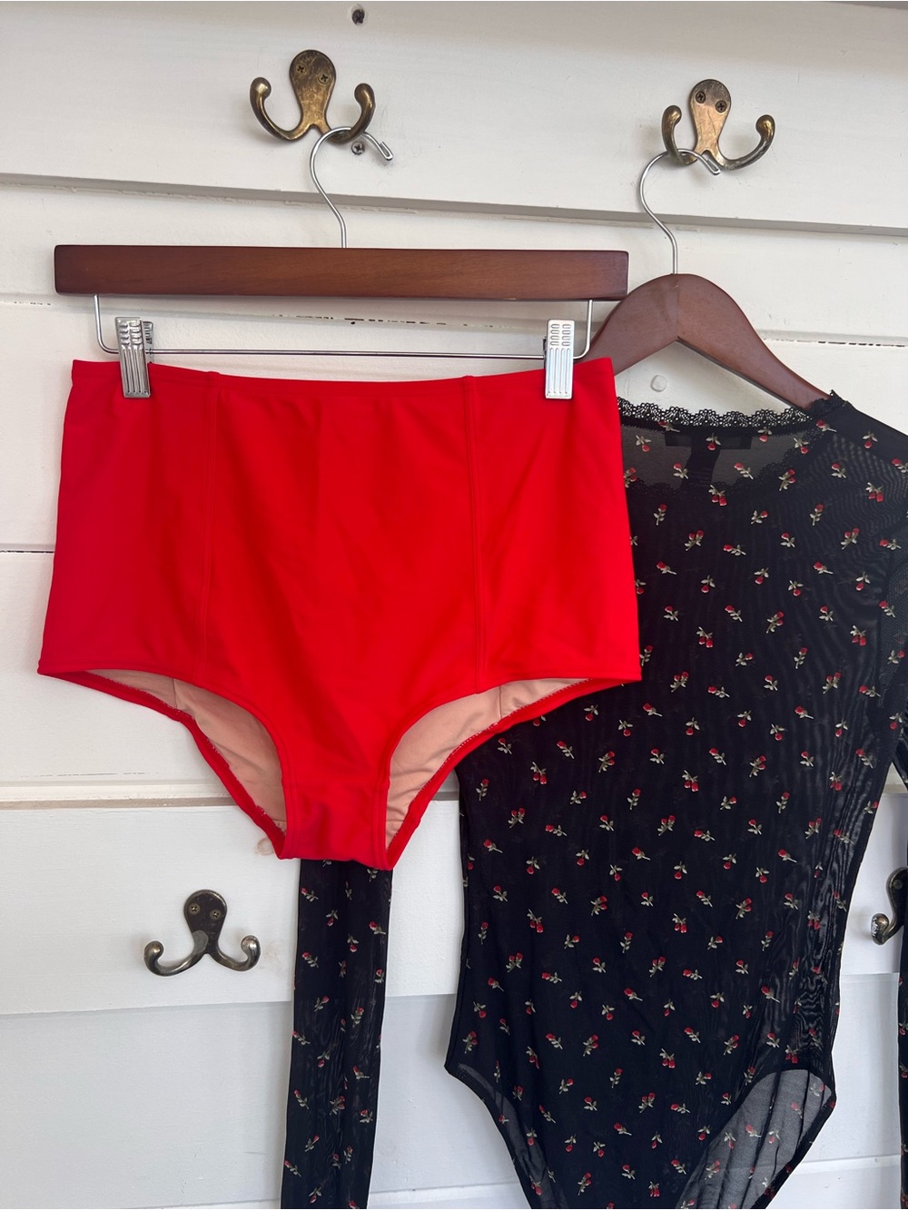 J. Crew Coral / Tomato Red High-rise Retro Style Full-Coverage Bikini. S. NWOT.